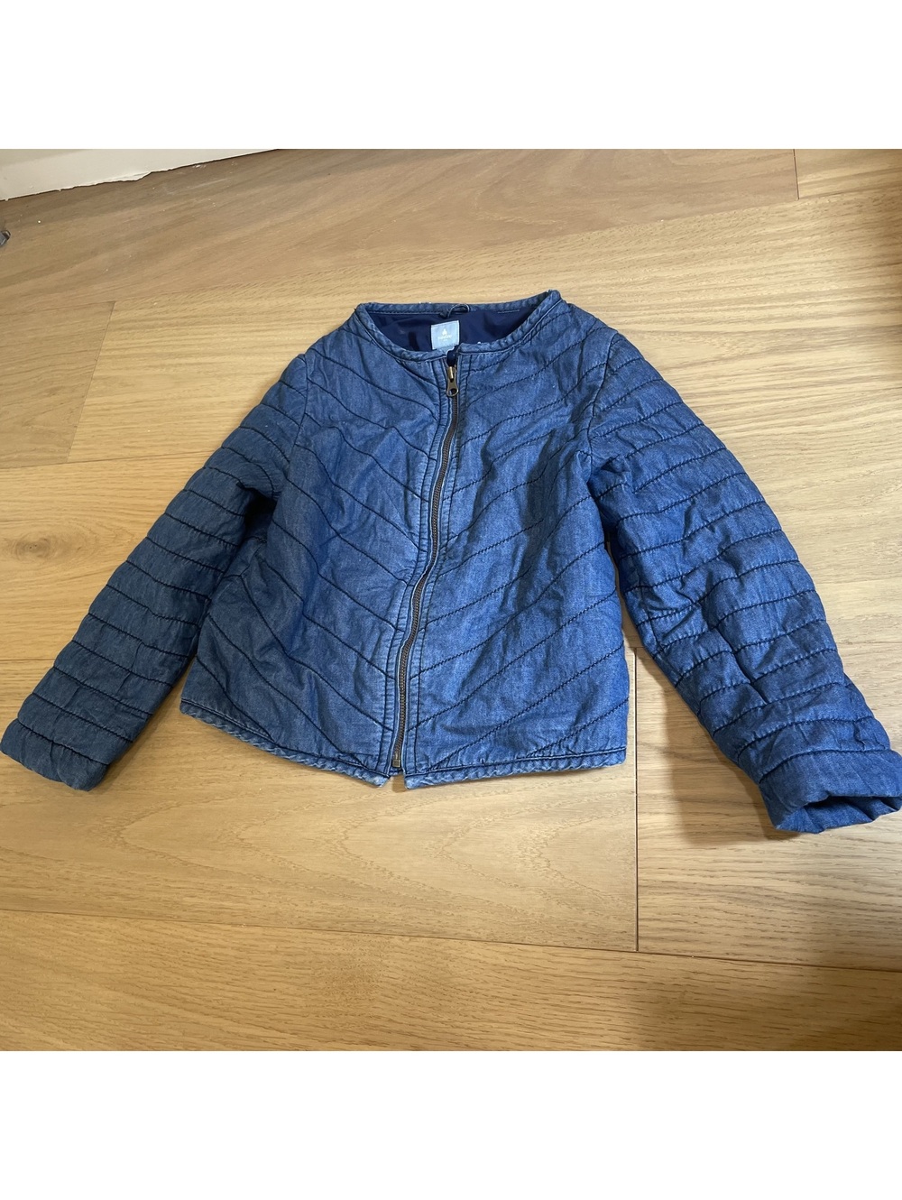 Baby Gap Kids' denim blue Quilted Puffer Jacket – Size 5T/5